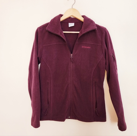 Columbia Tops - Columbia Purple Fleece Zip Up Size Small